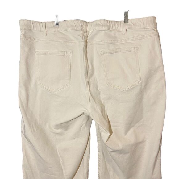 J. Jill Denim High-Rise Full‎ Leg Denim Crops White Jeans Size 26 Wide Leg - Picture 10 of 10